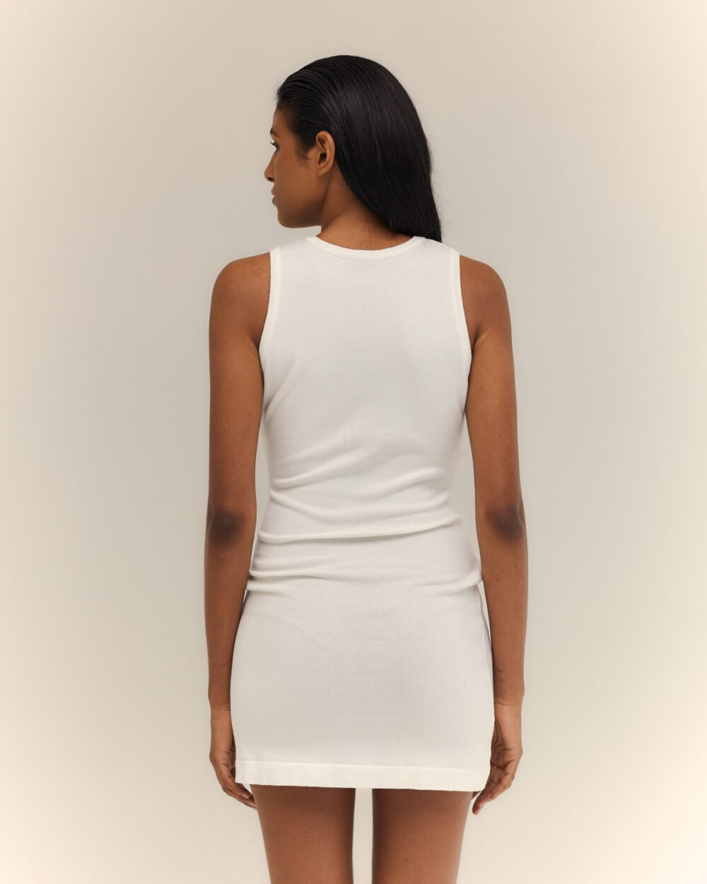 MINI-VESTIDO DE TRICOT OFF WHITE - Image 4