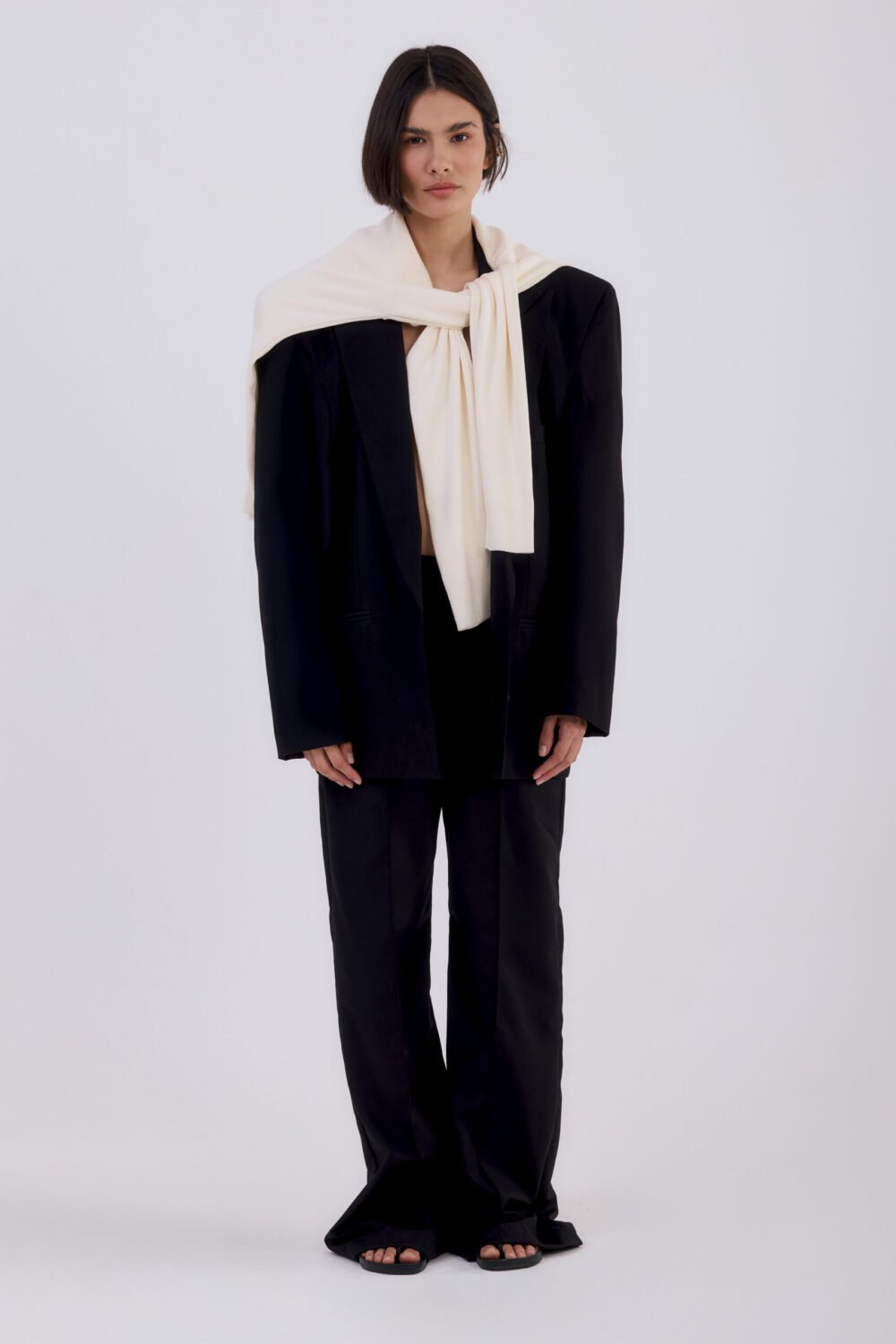 CALÇA RETA TUXEDO PRETO