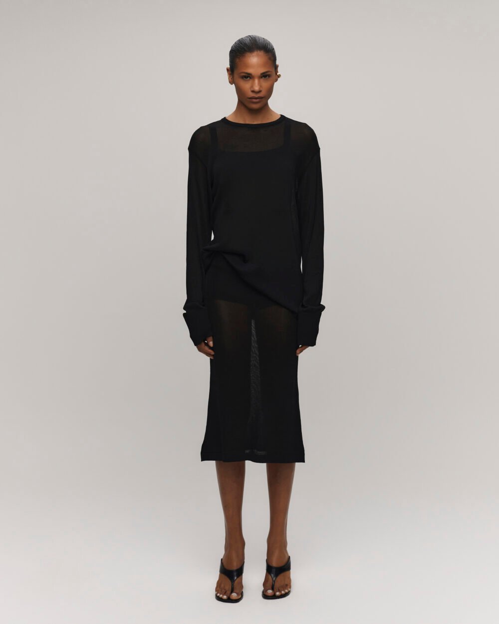 PANTLESS SKIRT TRICOT PRETO