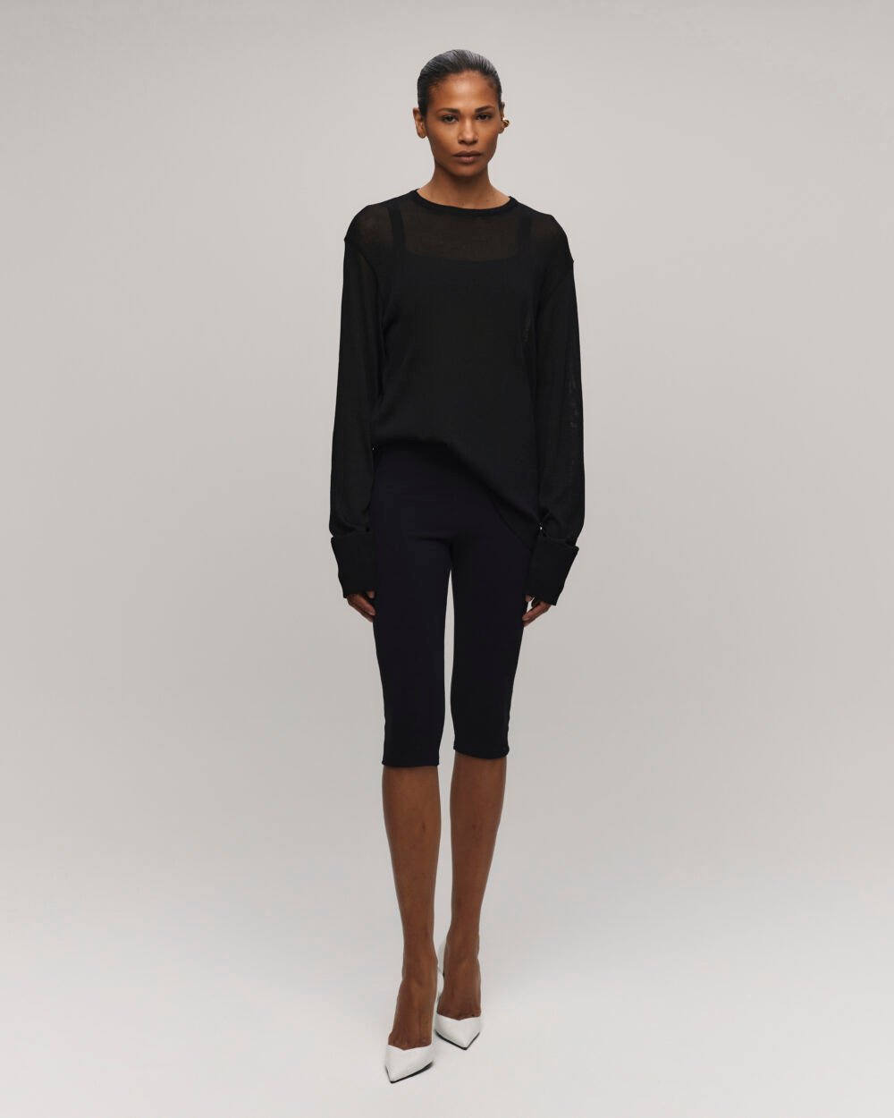 SHEER PULL TRICOT PRETO