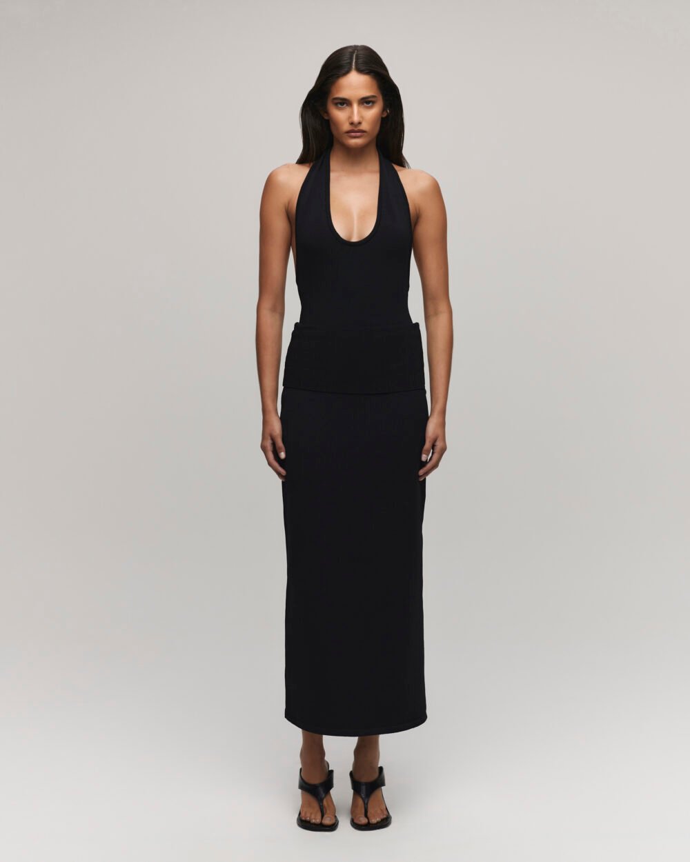 SAIA PALA LONGUETE TRICOT PRETO