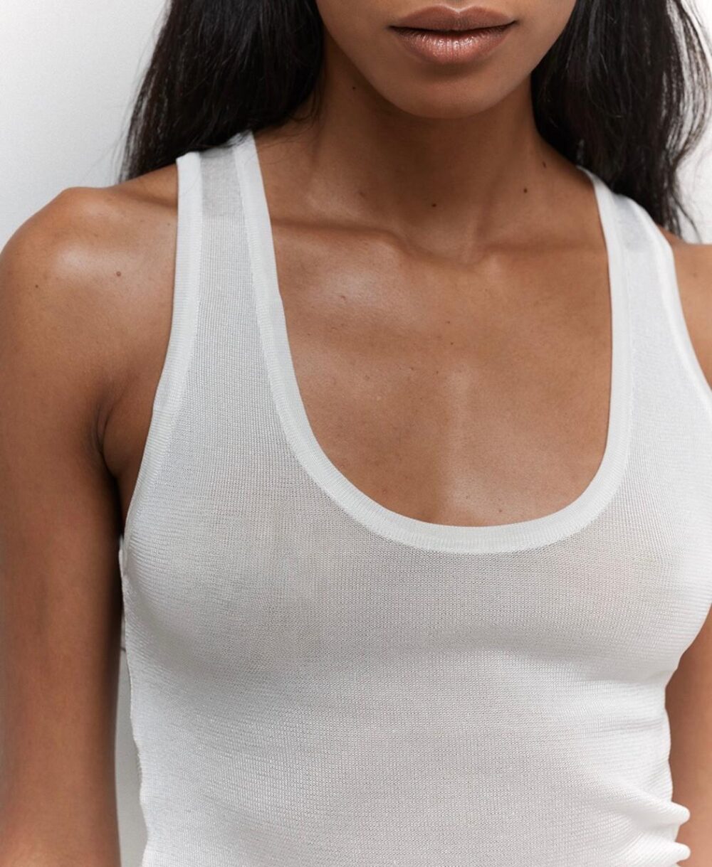 TANK TRICOT CLÁSSICA OFF-WHITE