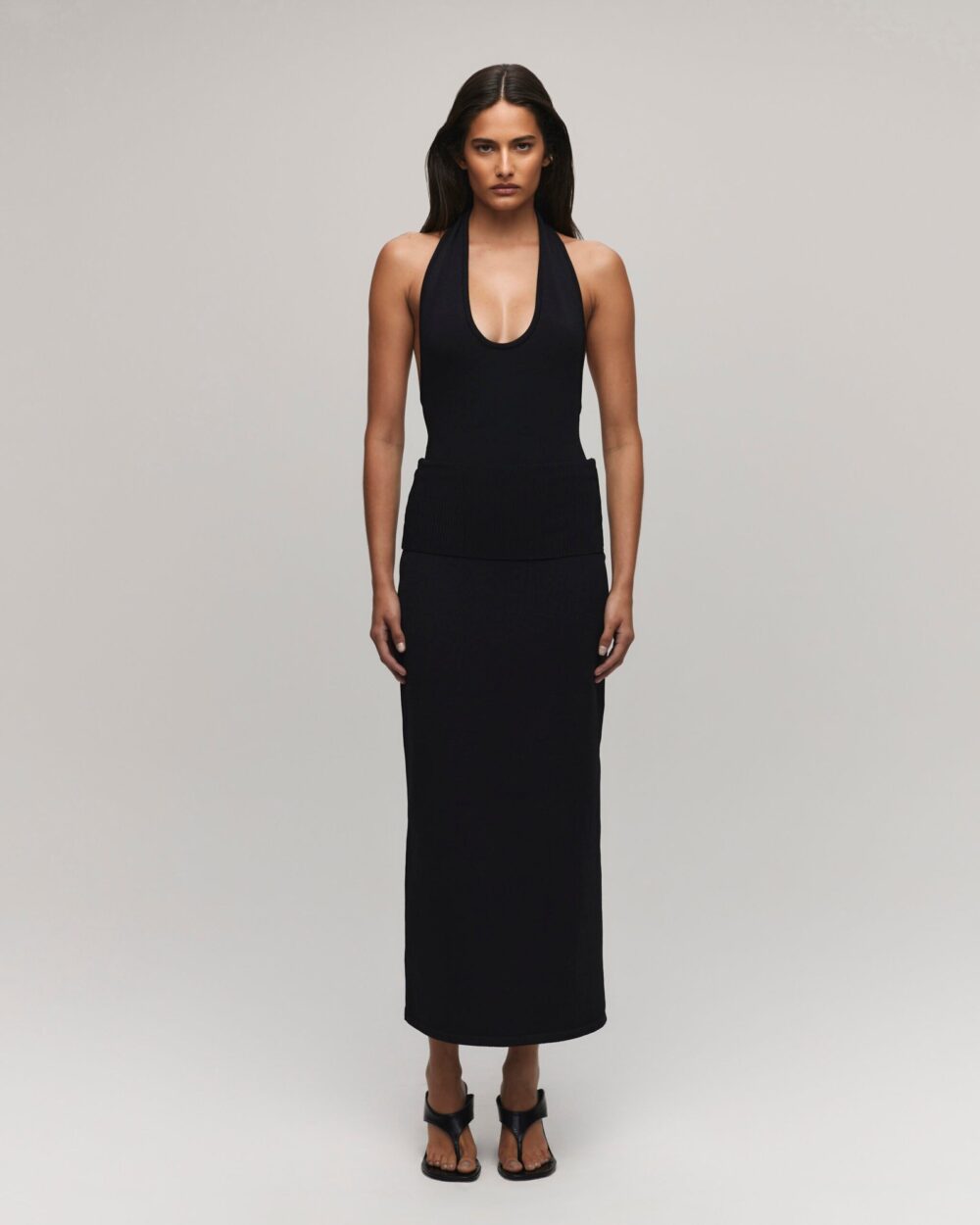 SAIA PALA LONGUETE TRICOT PRETO