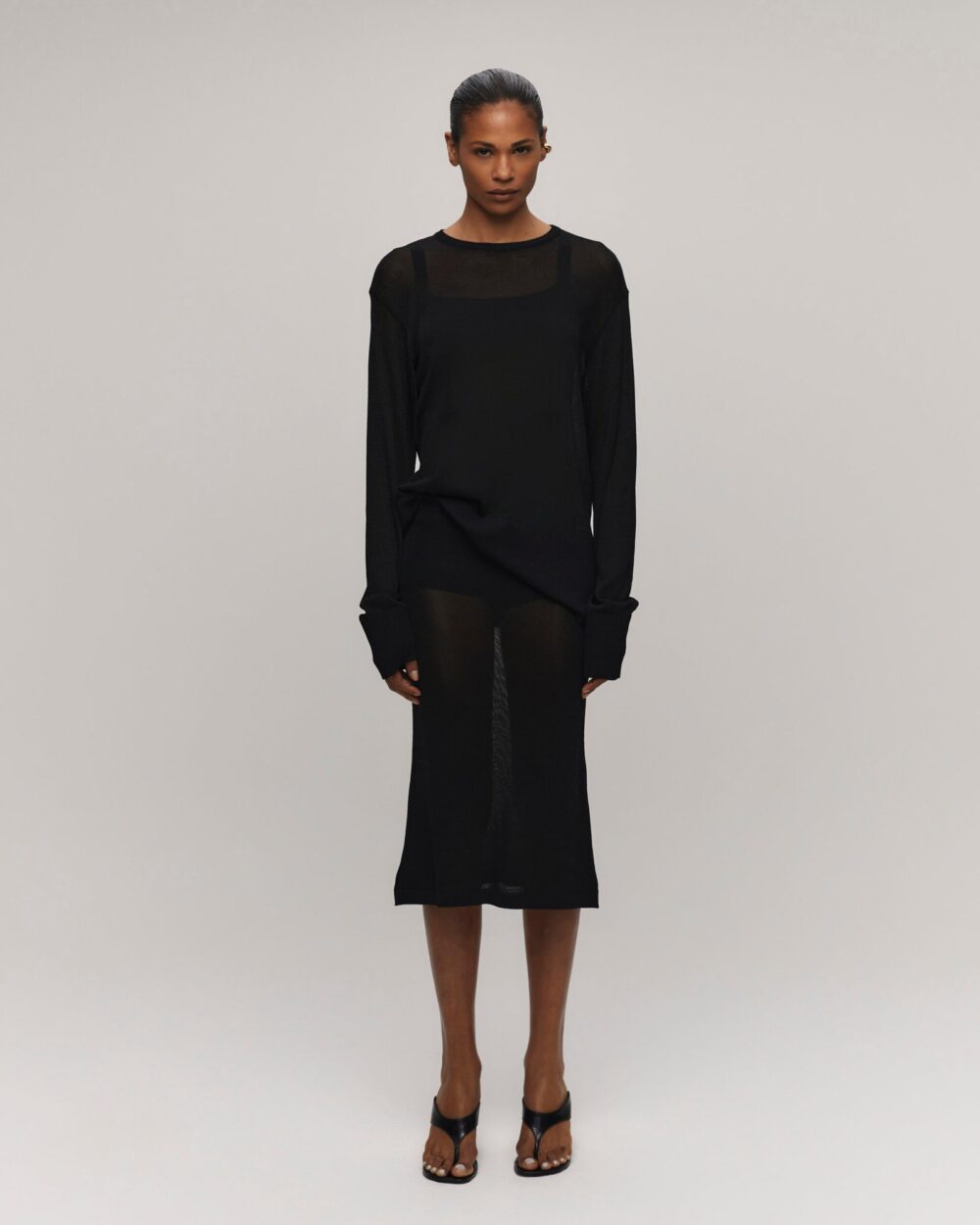 PANTLESS SKIRT TRICOT PRETO